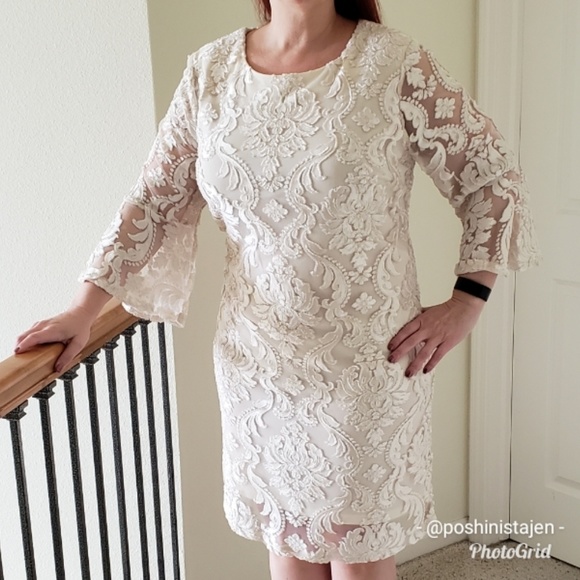 Liz Claiborne Dresses & Skirts - 🆕️ NWT Liz Claiborne Ivory Bell Sleeve Dress